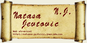 Nataša Jevtović vizit kartica